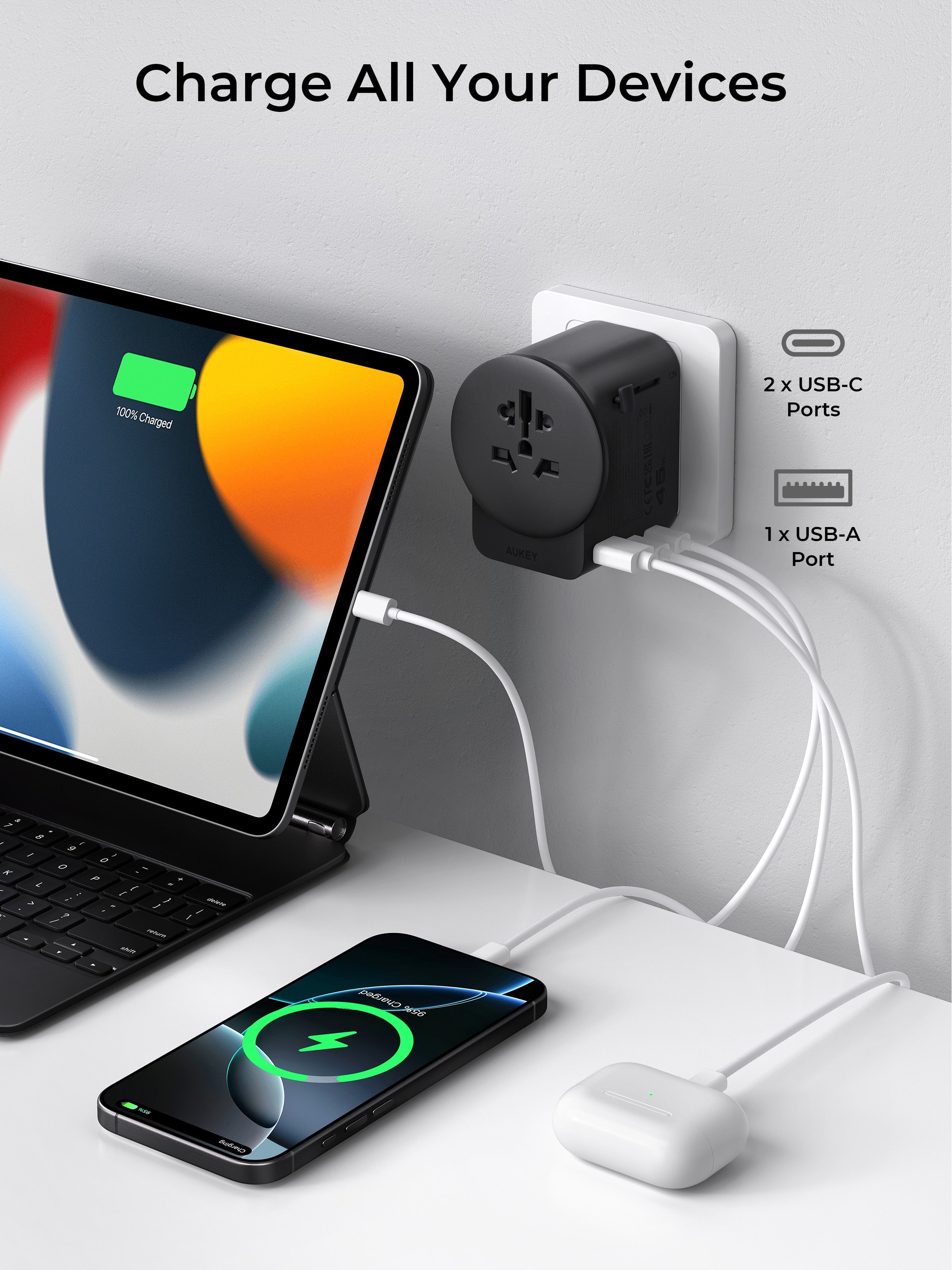 AUKEY PA-TA10A 45W GaN-Universaladapter