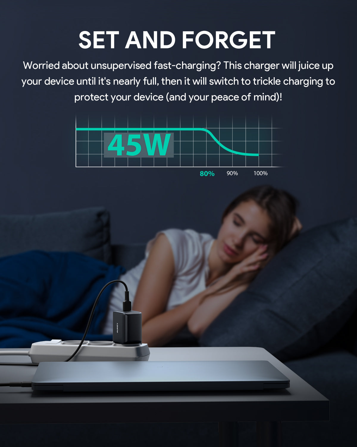 AUKEY PA-B2T 45W USB-C PD Wandladegerät