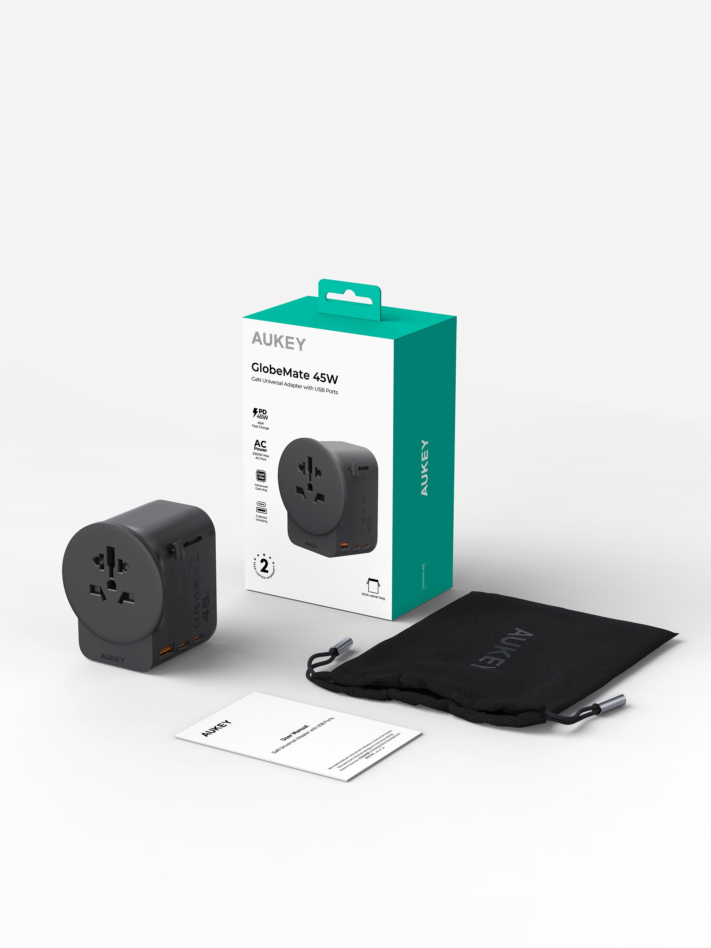 AUKEY PA-TA10A 45W GaN-Universaladapter