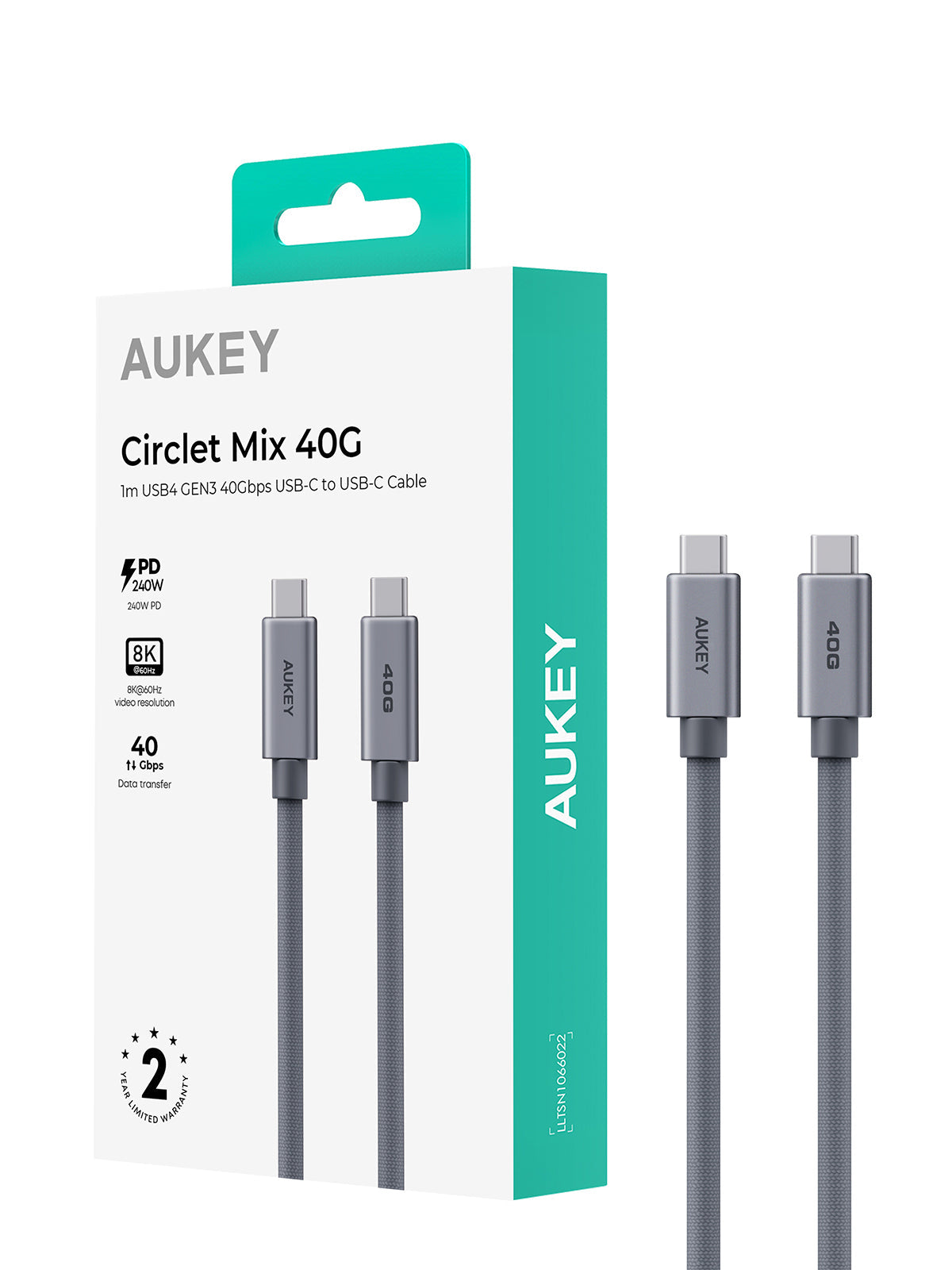 AUKEY CB-DCC401 Circlet Mix 40G USB4 GEN3 40G 1M