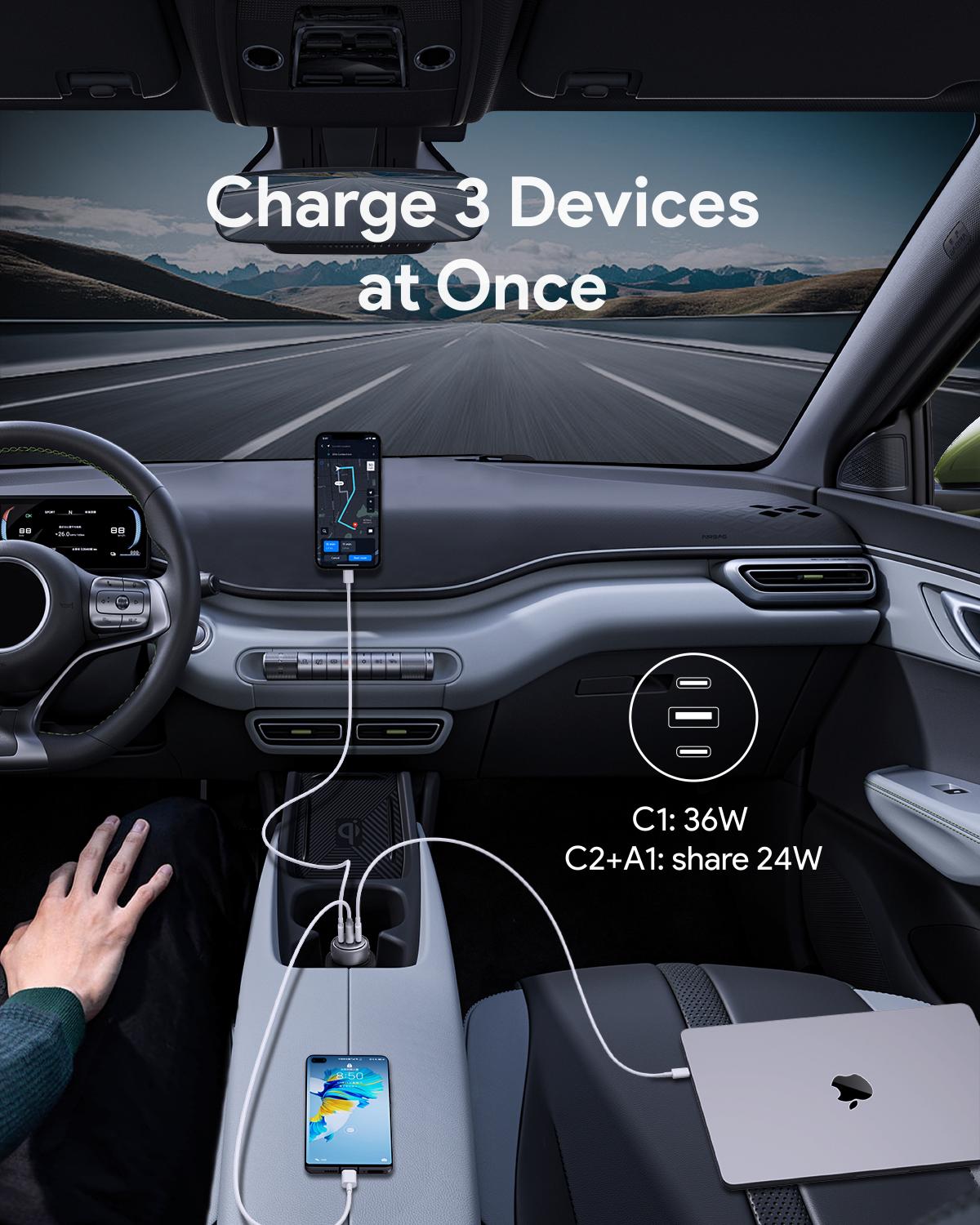 AUKEY CC-P1 Pathfinder Mix 3 66W Schnellladegerät für Autos