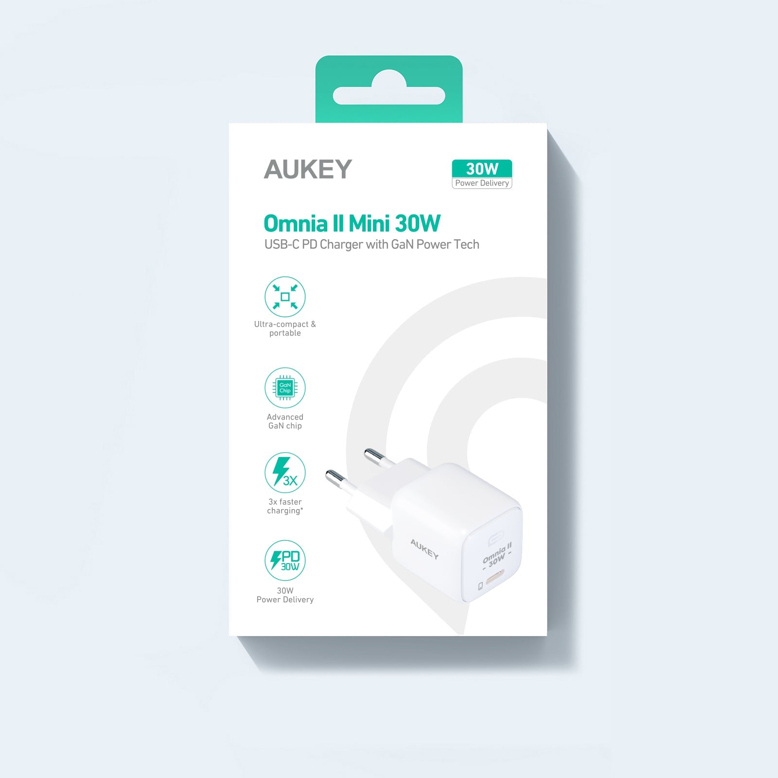AUKEY PA-B1L Mini 30W USB-C PD Wandladegerät