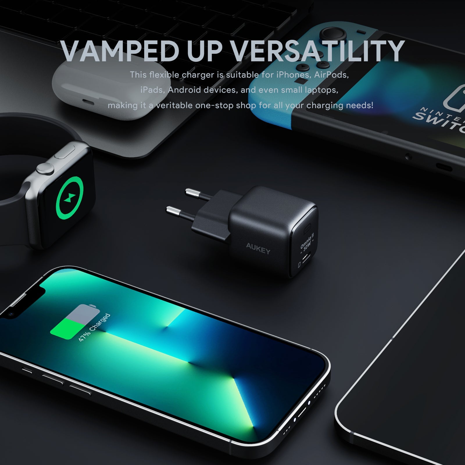AUKEY PA-B1L Mini 30W USB-C PD Wandladegerät