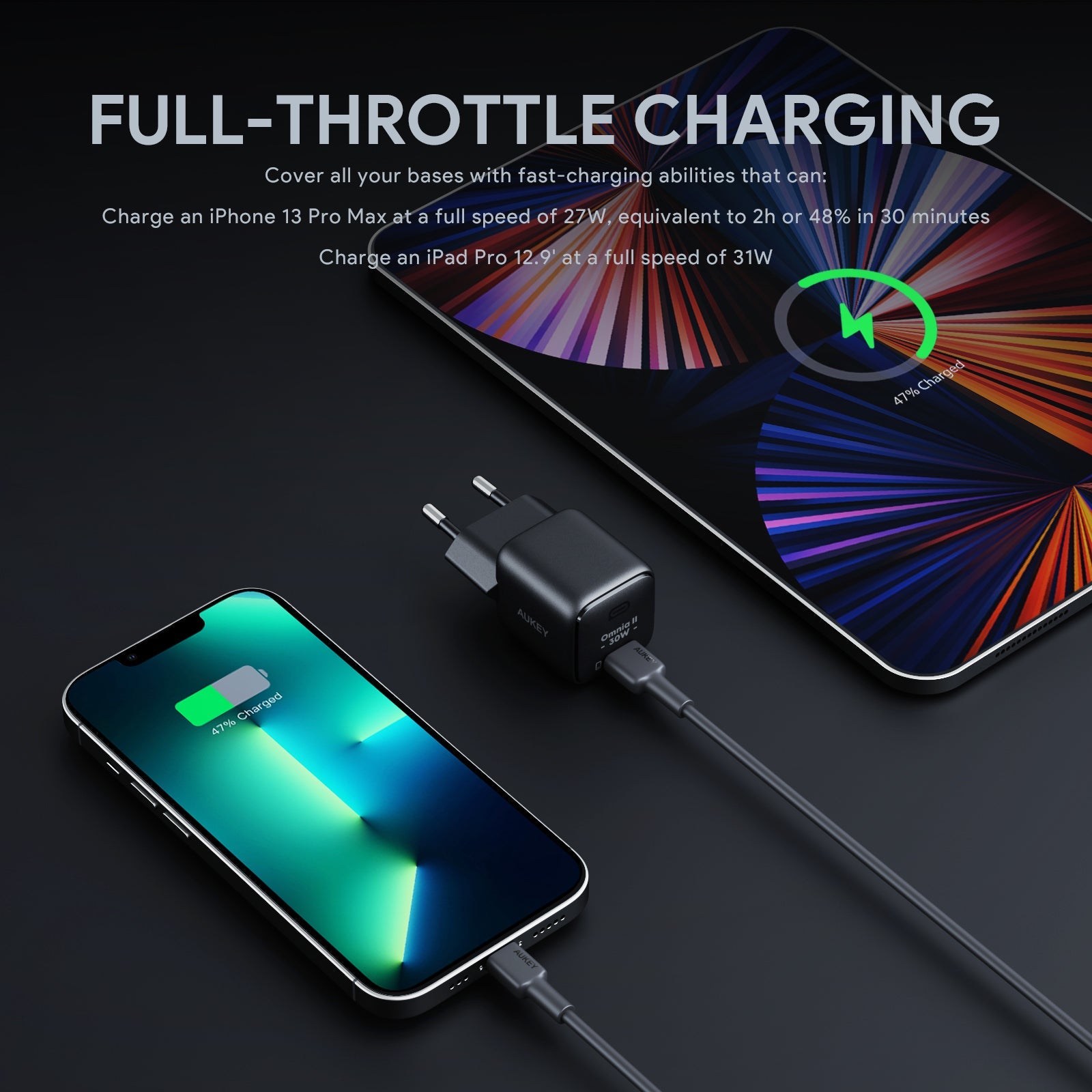 AUKEY PA-B1L Mini 30W USB-C PD Wandladegerät