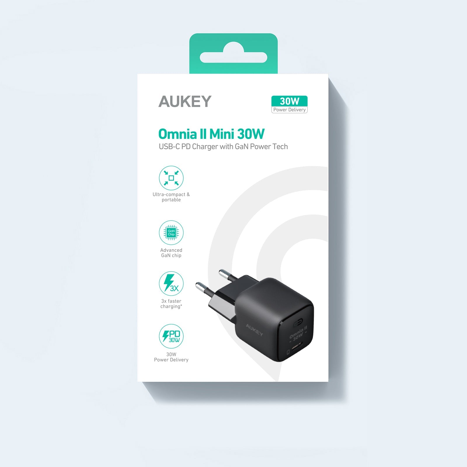 AUKEY PA-B1L Mini 30W USB-C PD Wandladegerät
