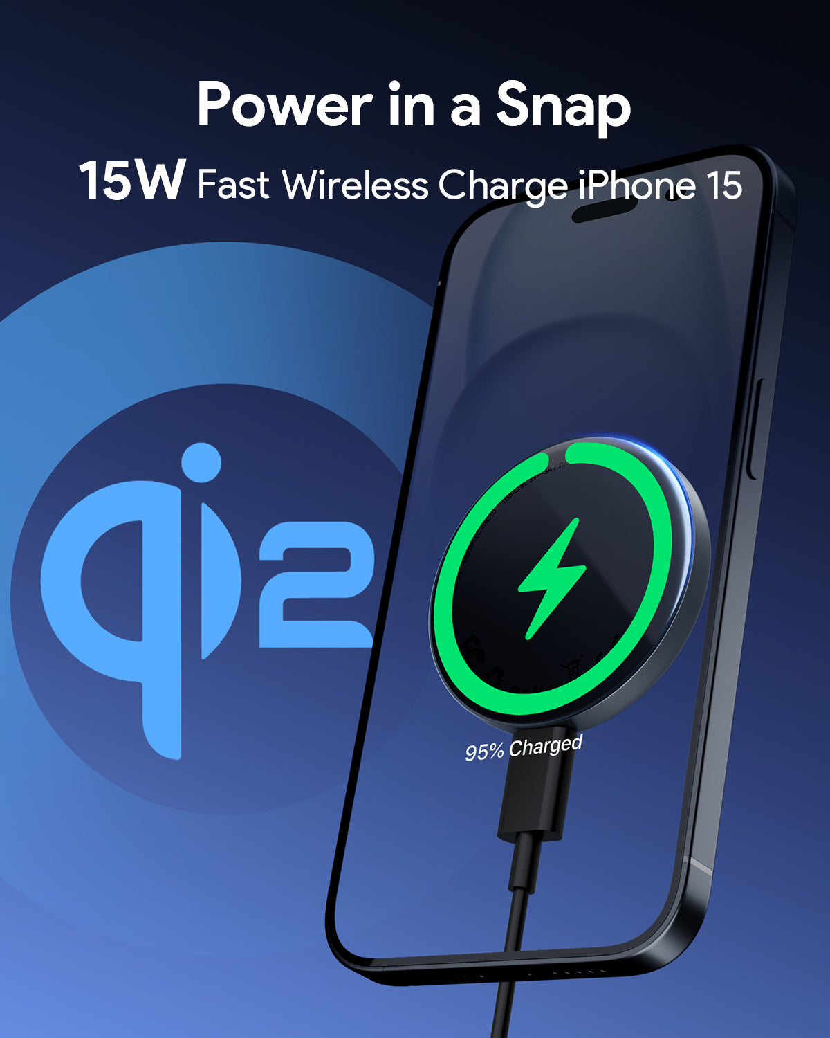 AUKEY LC-MC10 Qi2 Magnetisches kabelloses Ladegerät