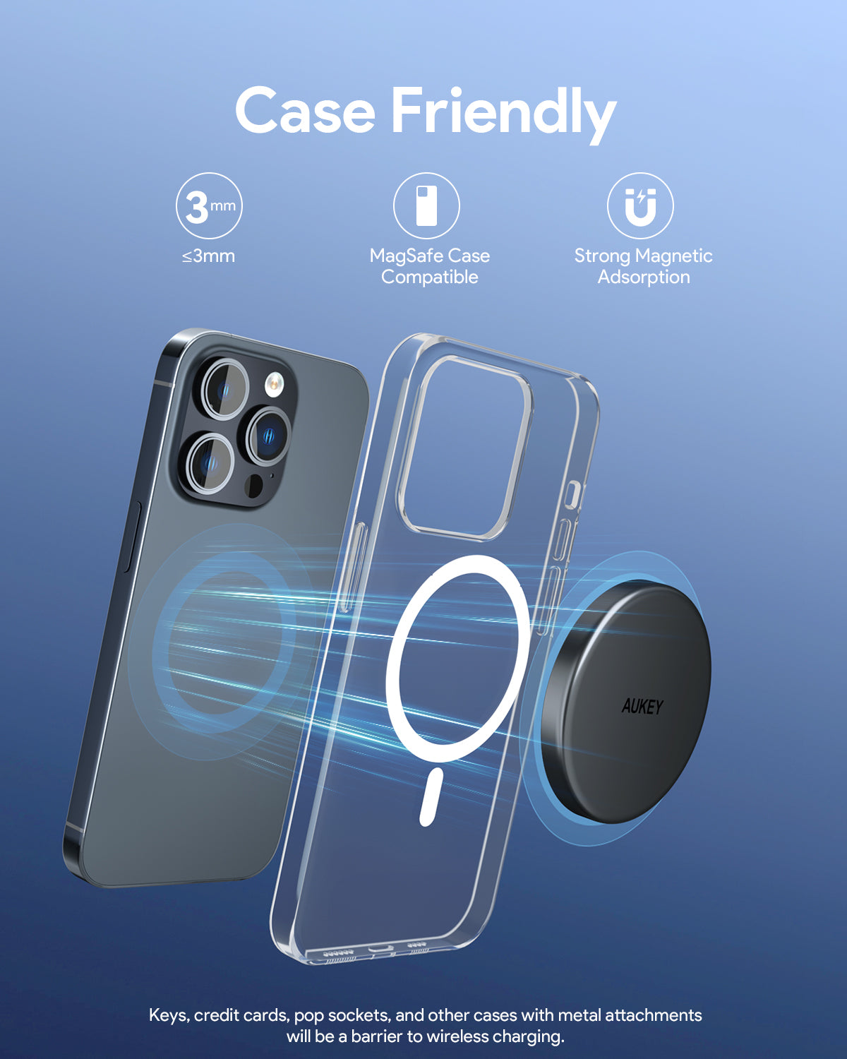 AUKEY LC-MC10 Qi2 Magnetisches kabelloses Ladegerät