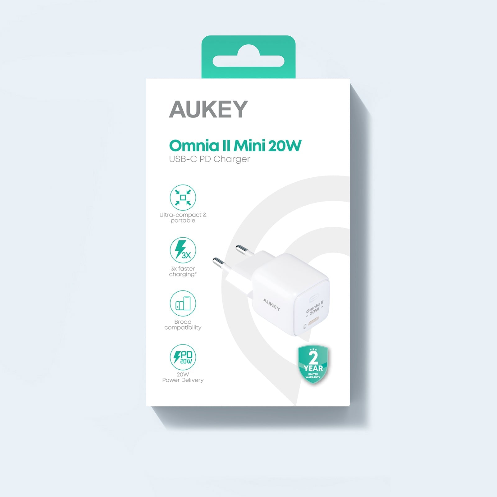 AUKEY PA-B1T Mini 20W USB-C PD Wandladegerät