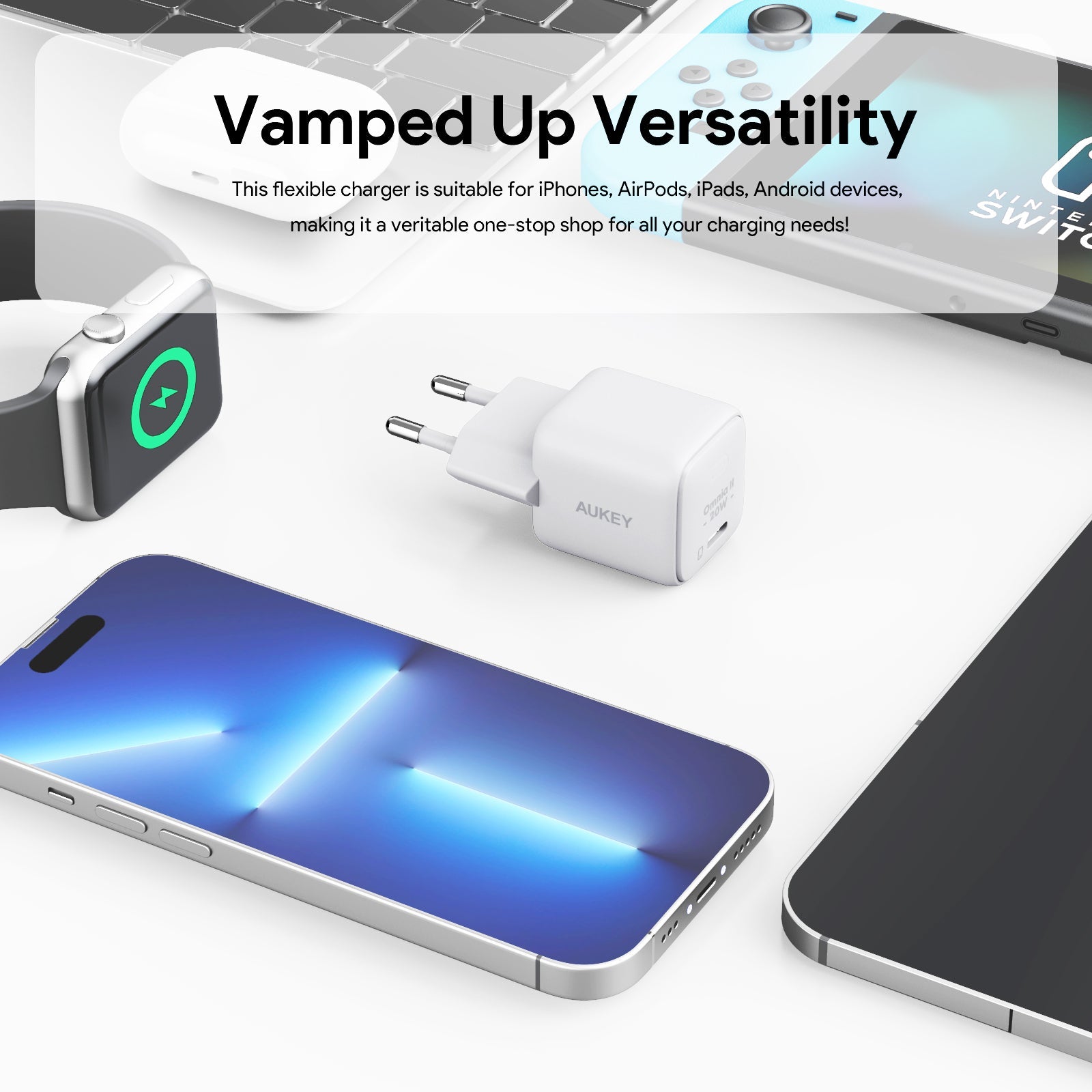 AUKEY PA-B1T Mini 20W USB-C PD Wandladegerät