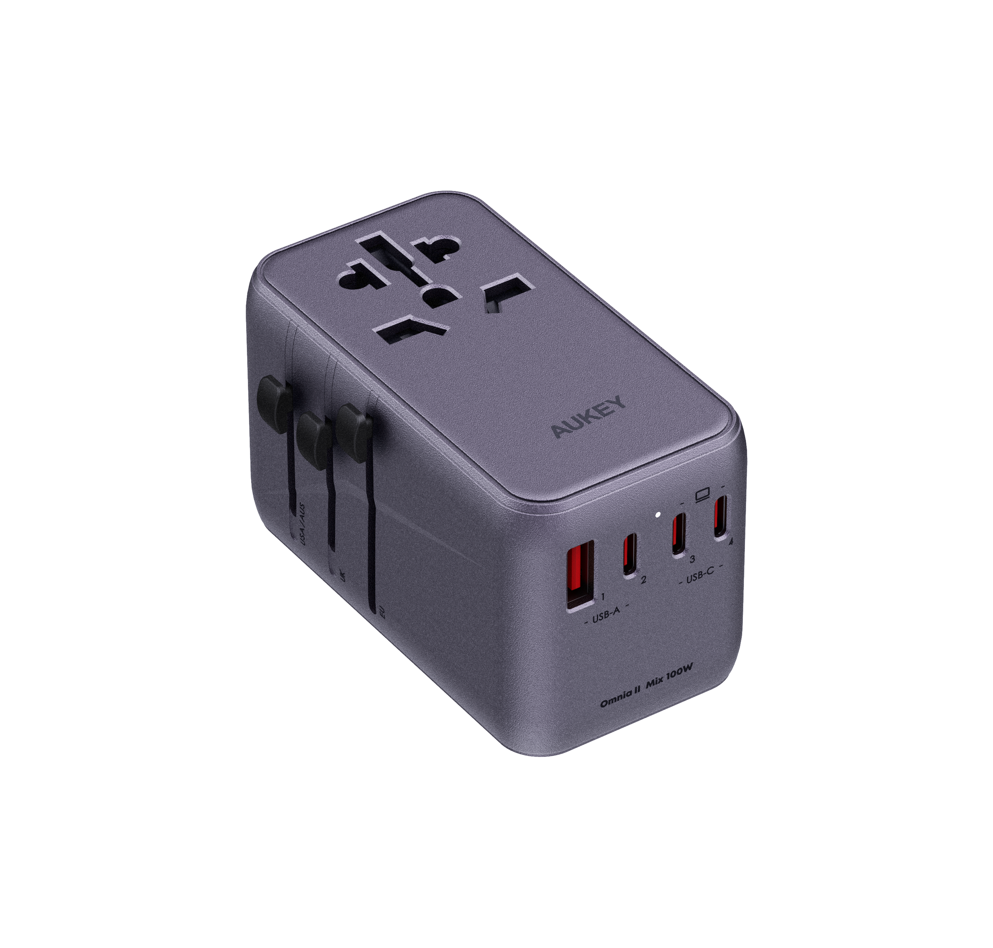 Travel Mate 100W GaN Universal Adapter with USB Ports
