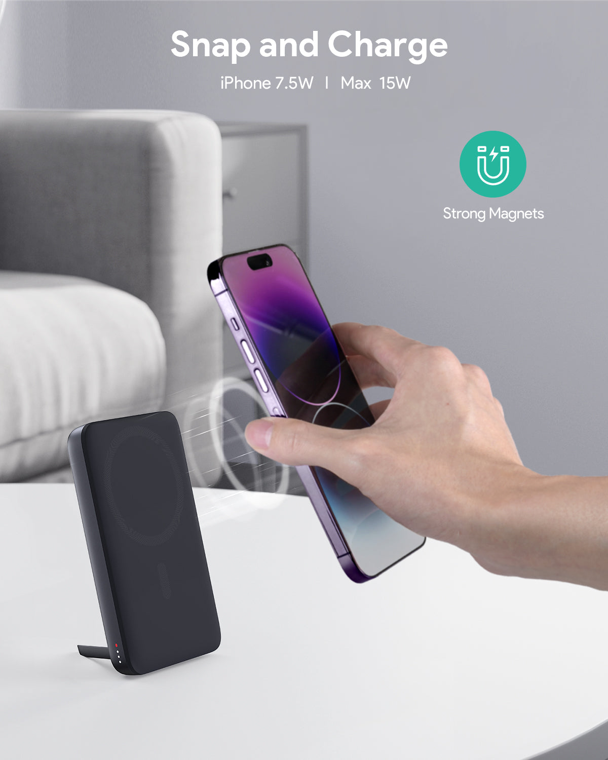 AUKEY PB-MS05 MagFusion 6700mAh magnetische kabellose Lade-Powerbank