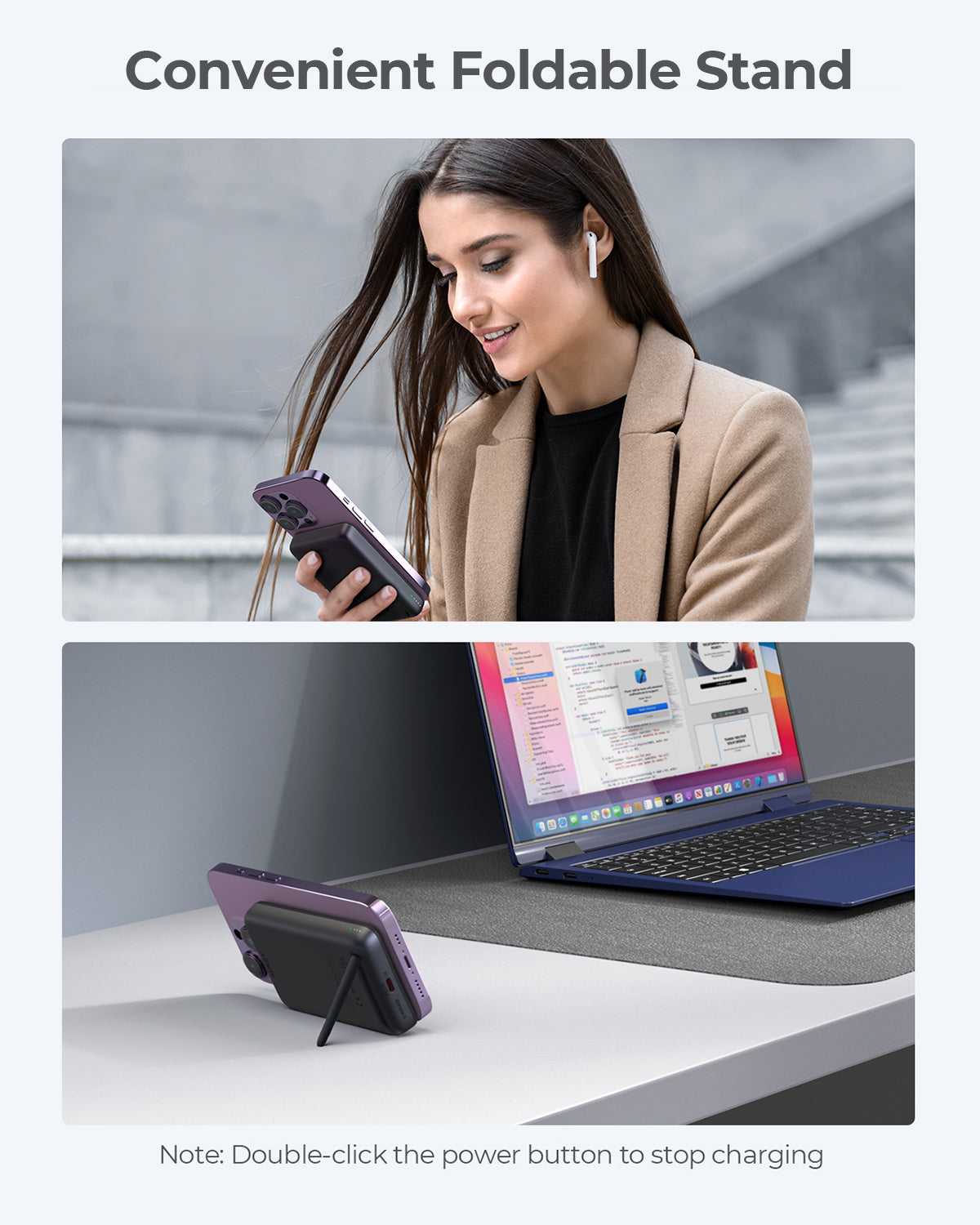 AUKEY PB-MS06 MagFusion 10000mAh magnetische kabellose Lade-Powerbank
