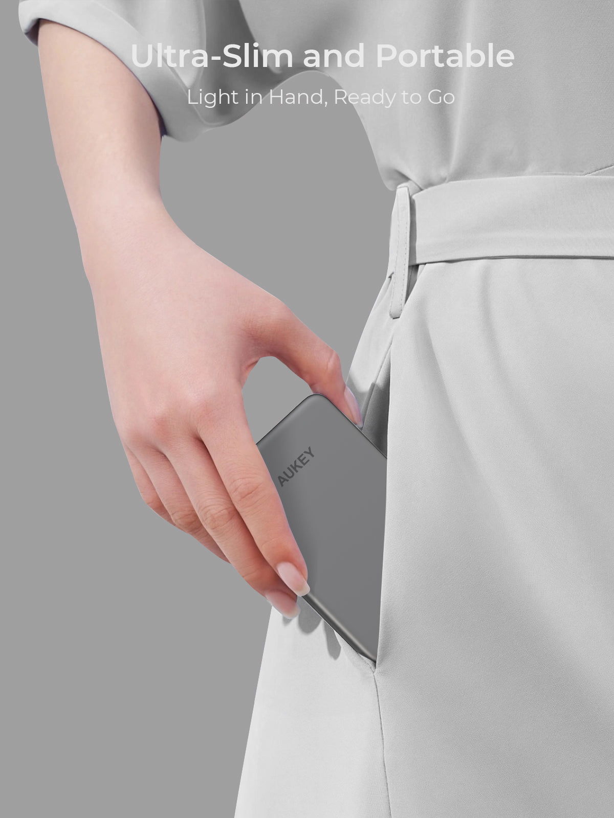 AUKEY PB-MS07 MagFusion M 5000mAh Qi2 Magnetische kabellose Lade-Powerbank