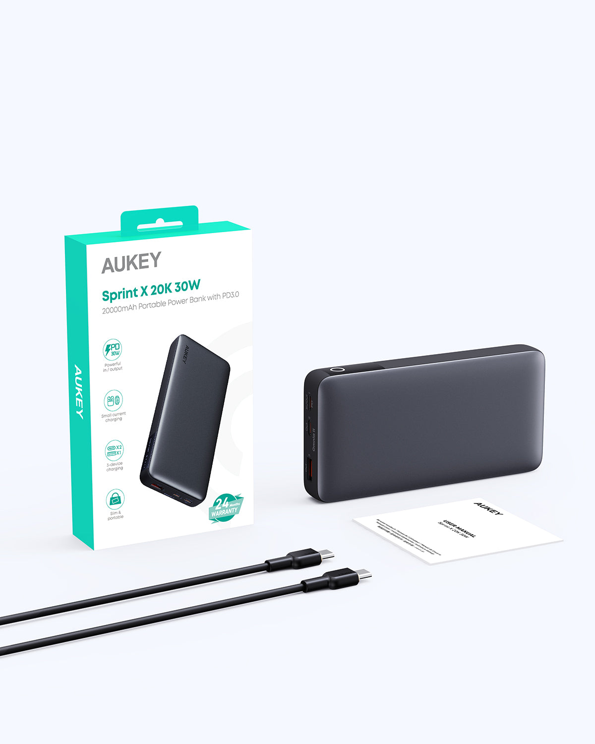 AUKEY PB-Y42 30W 20000mAh Tragbare Powerbank