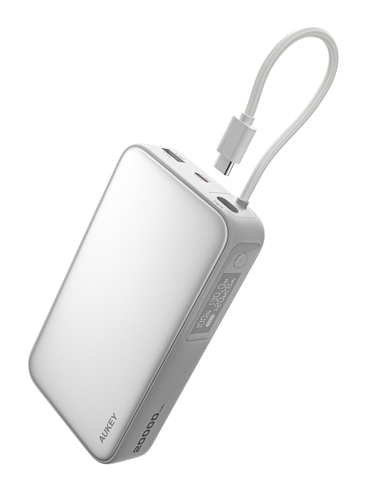 AUKEY PB-Y48 Spark Sling 20000 Kompakte Schnelllade-Powerbank mit integriertem USB-C-Kabel