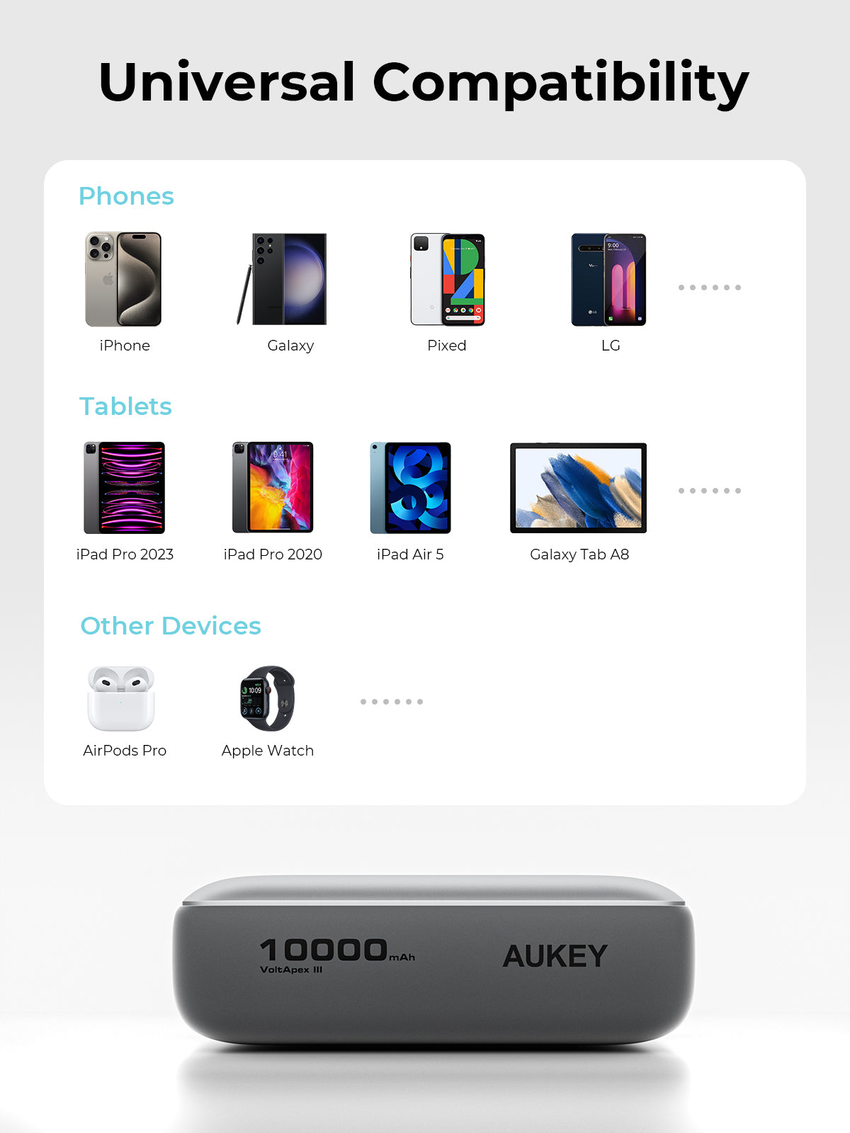 AUKEY PB-Y55 Spark Mini 10000 Kompakte Schnelllade-Powerbank