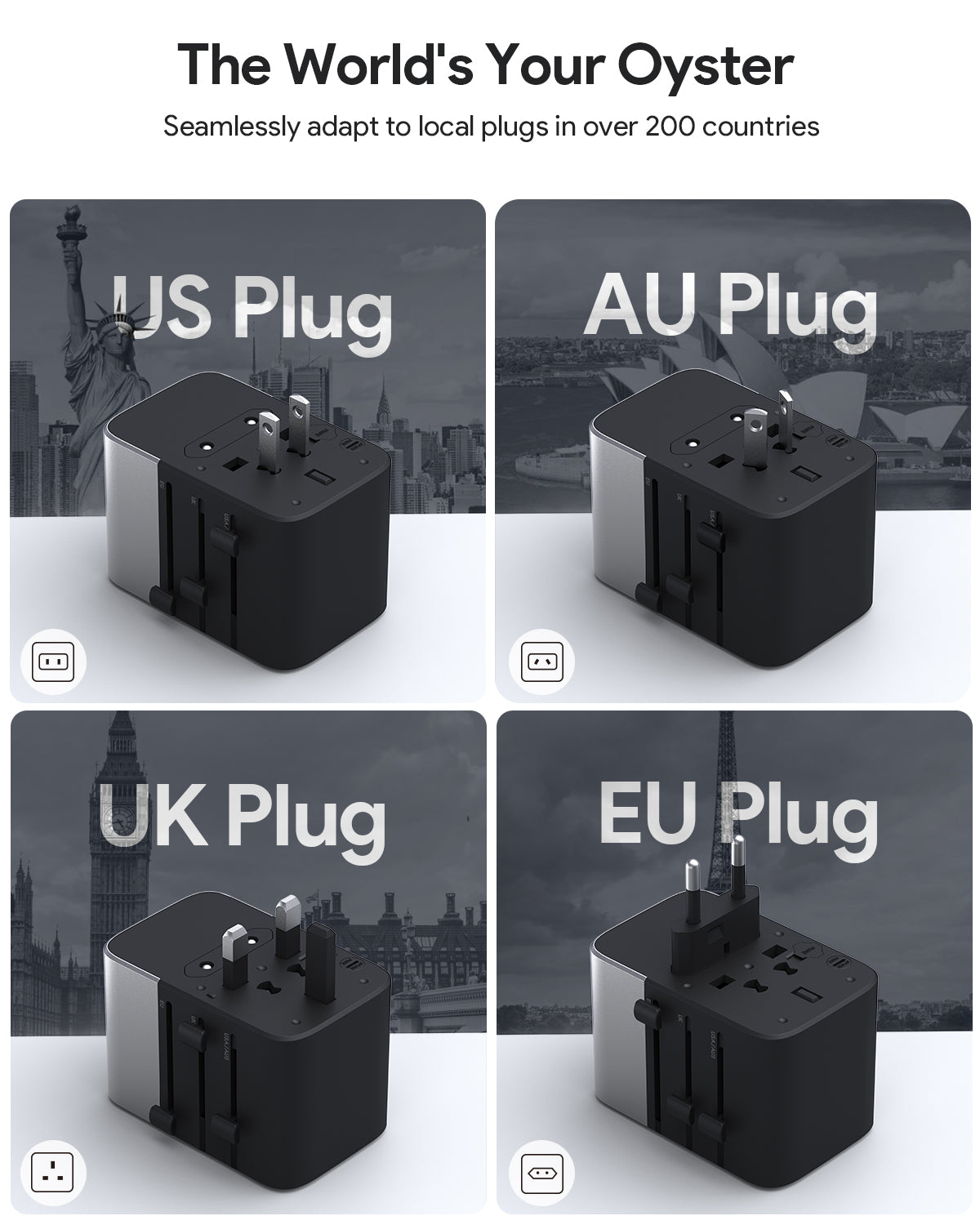 AUKEY PA-TA08A 65W GaN-Universaladapter