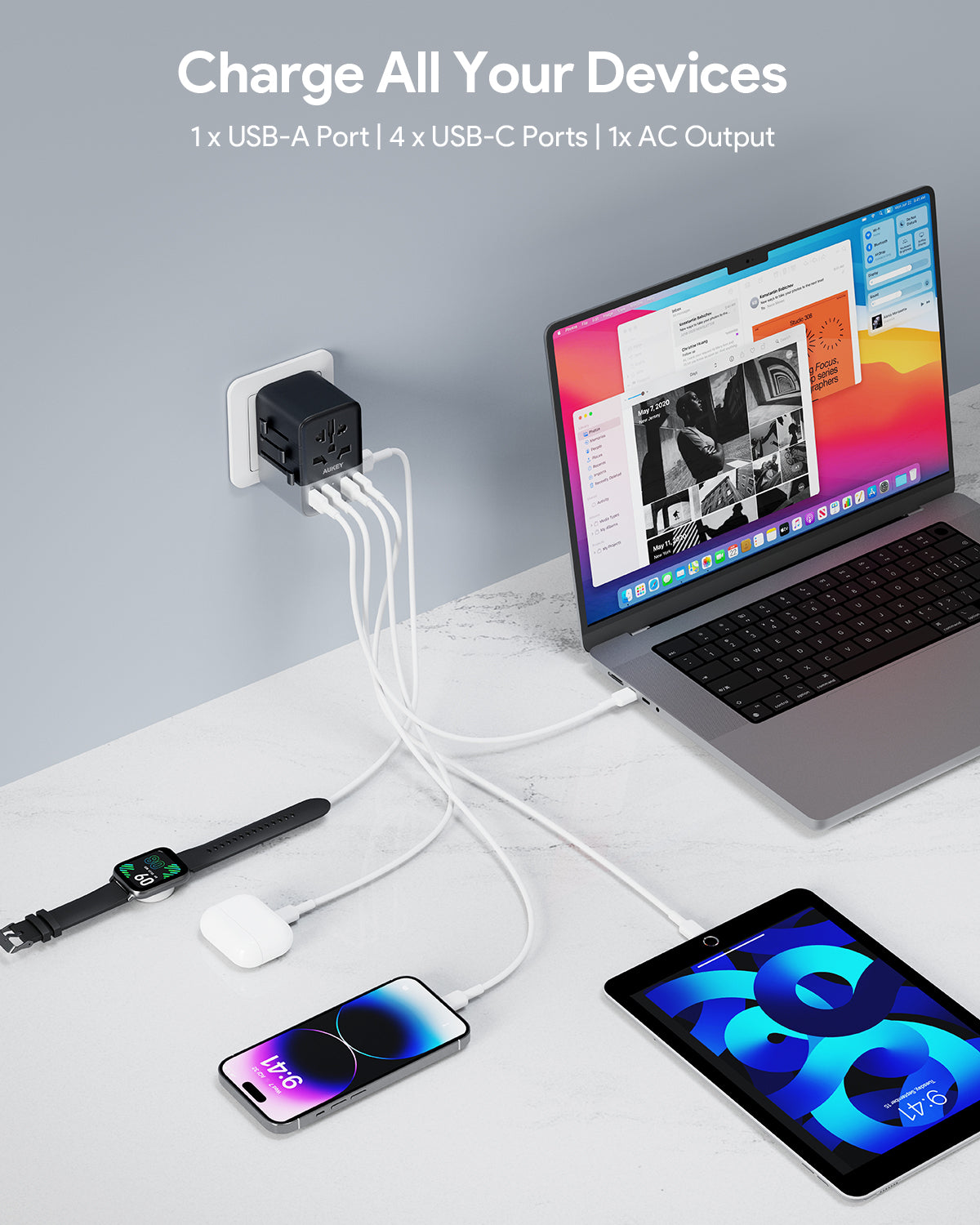AUKEY PA-TA08A 65W GaN-Universaladapter