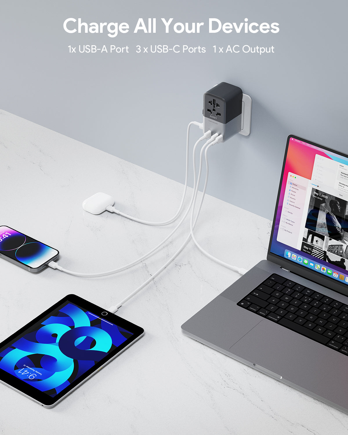 AUKEY PA-TA09A 100W GaN-Universaladapter