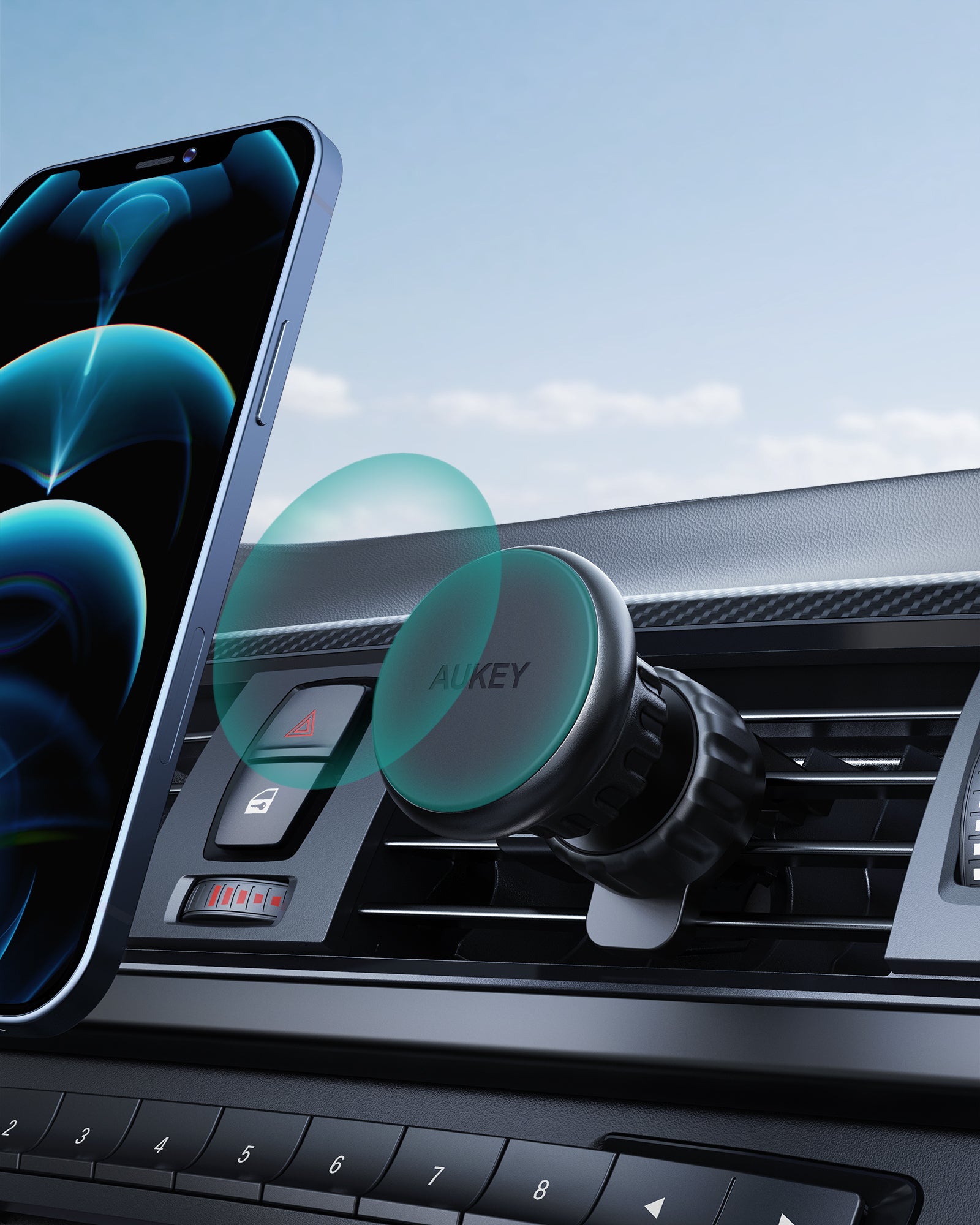 AUKEY HD-C74 Autotelefonhalterung, Schwarz