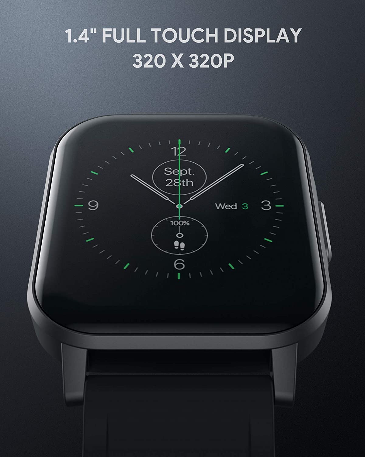 AUKEY LS02 Smartwatch Fitness Tracker mit 12 Fitnessmodi & Fit App, IPX6 Wasserdichte Smartwatch Schwarz