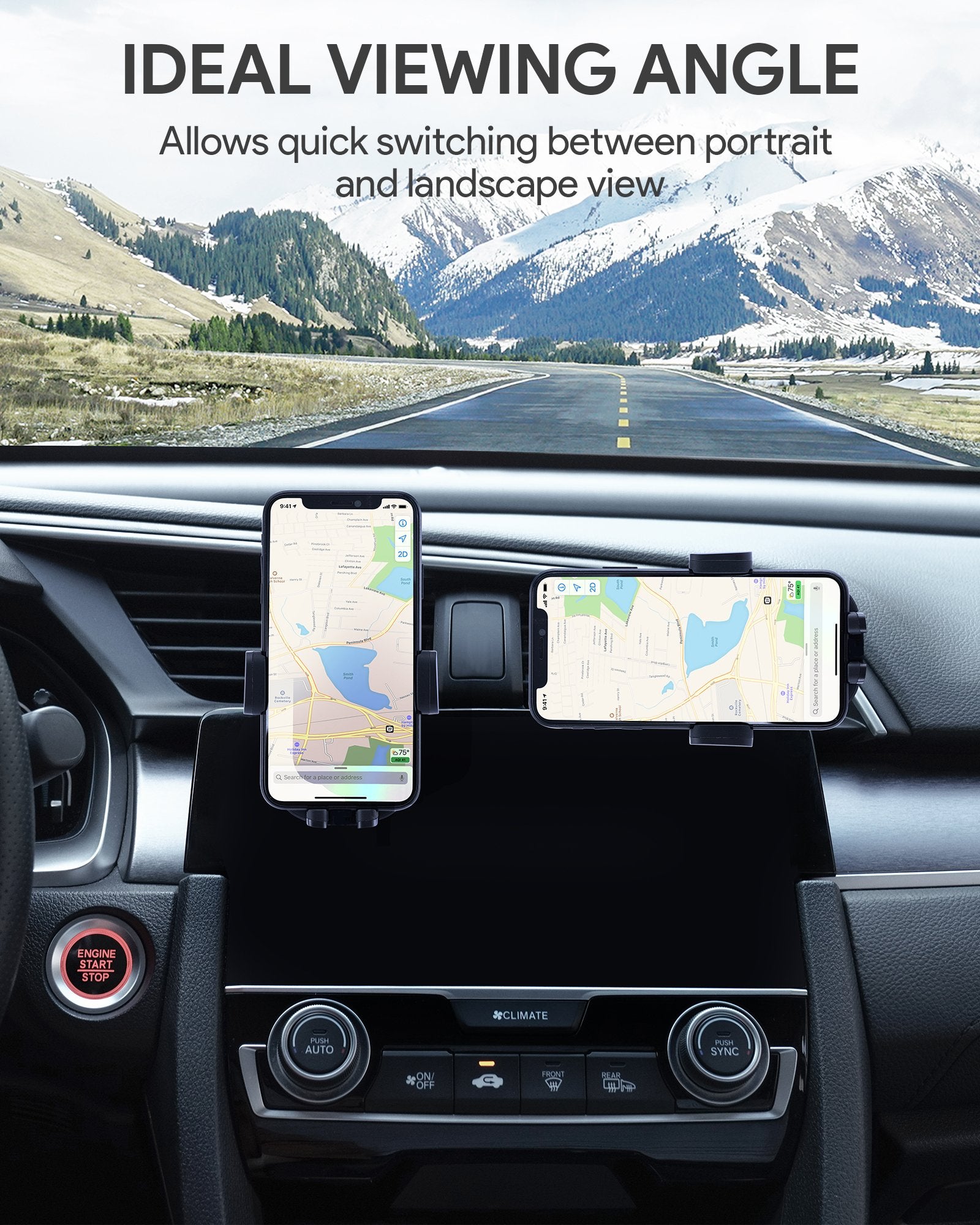 AUKEY HD-C58 Handyhalterung Auto Luftauslass-Halterung mit Verbesserter Clip, KFZ-Handyhalter