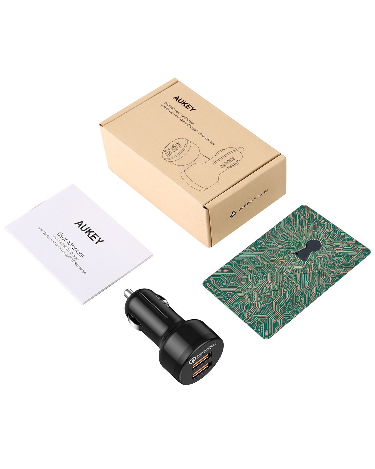 AUKEY CC-T8 das Autoladegerät ist mit allen USB-betriebenen Geräten kompatibel