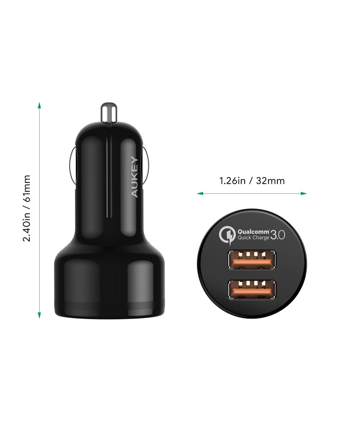 AUKEY CC-T8 das Autoladegerät ist mit allen USB-betriebenen Geräten kompatibel