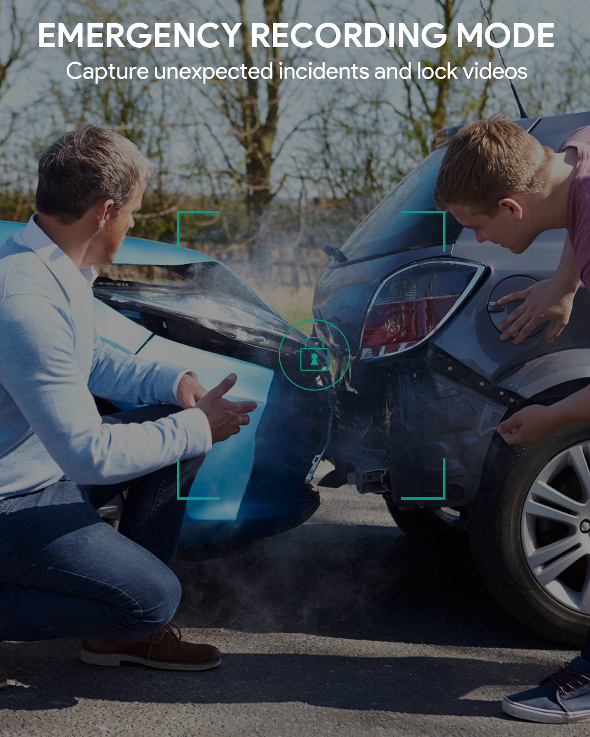 AUKEY DR01 Dashcam, 1080p-Dashboard-Kamera-Recorder mit Sony-Sensor, 2"-LCD, 6-spuriges 170°-Weitwinkelobjektiv