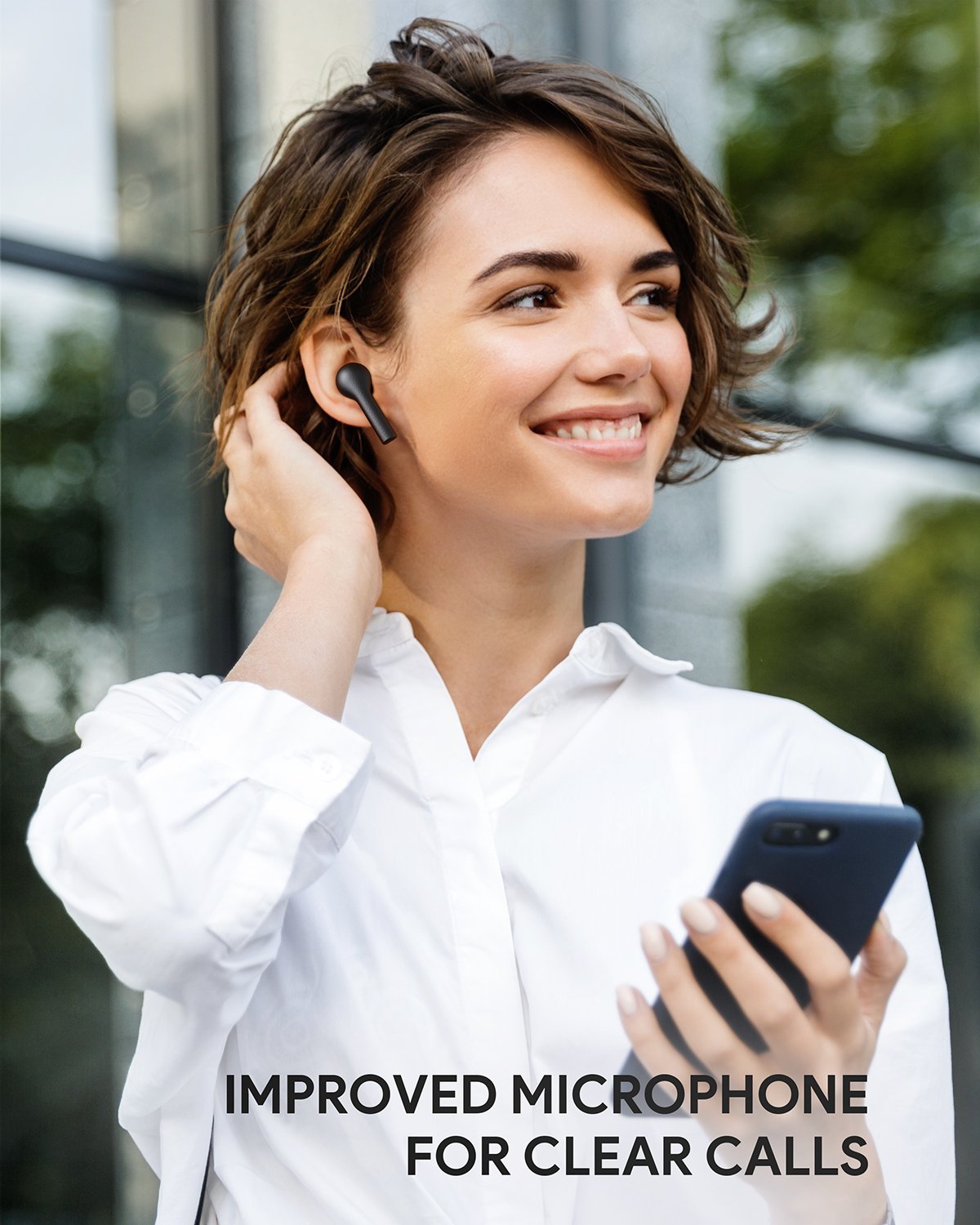 AUKEY EP-T21 True Wireless Ohrhörer 35 Stunden Spielzeit, True Wireless In-Ear Kopfhörer Schwarz