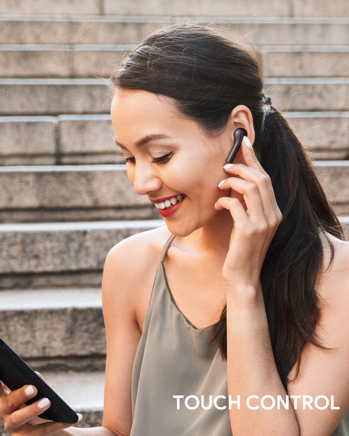 AUKEY EP-T21 True Wireless Ohrhörer 35 Stunden Spielzeit, True Wireless In-Ear Kopfhörer Schwarz