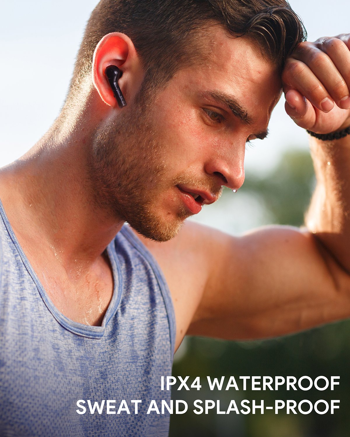 AUKEY EP-T21 True Wireless Ohrhörer 35 Stunden Spielzeit, True Wireless In-Ear Kopfhörer Schwarz