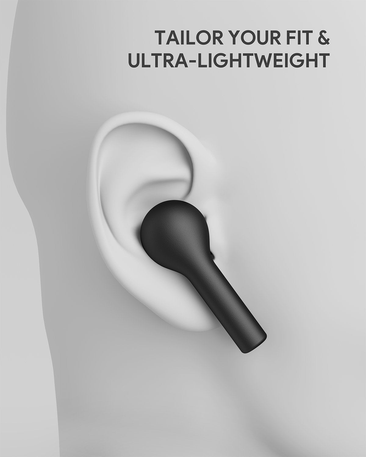 AUKEY EP-T21 True Wireless Ohrhörer 35 Stunden Spielzeit, True Wireless In-Ear Kopfhörer Schwarz
