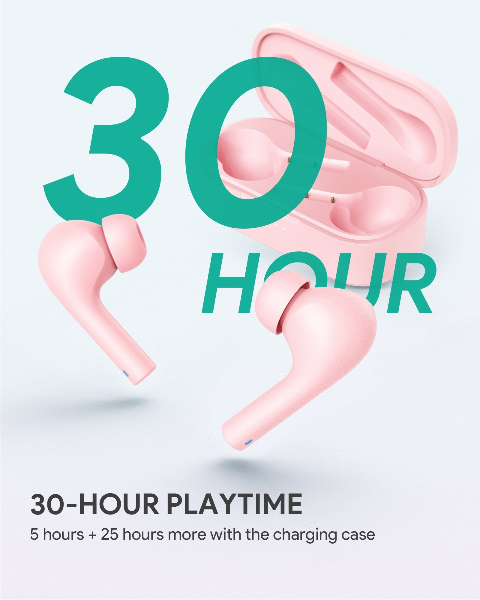 AUKEY EP-T21S Move - Kompakte Kabellose Ohrhörer 3D Surround Sound Pink