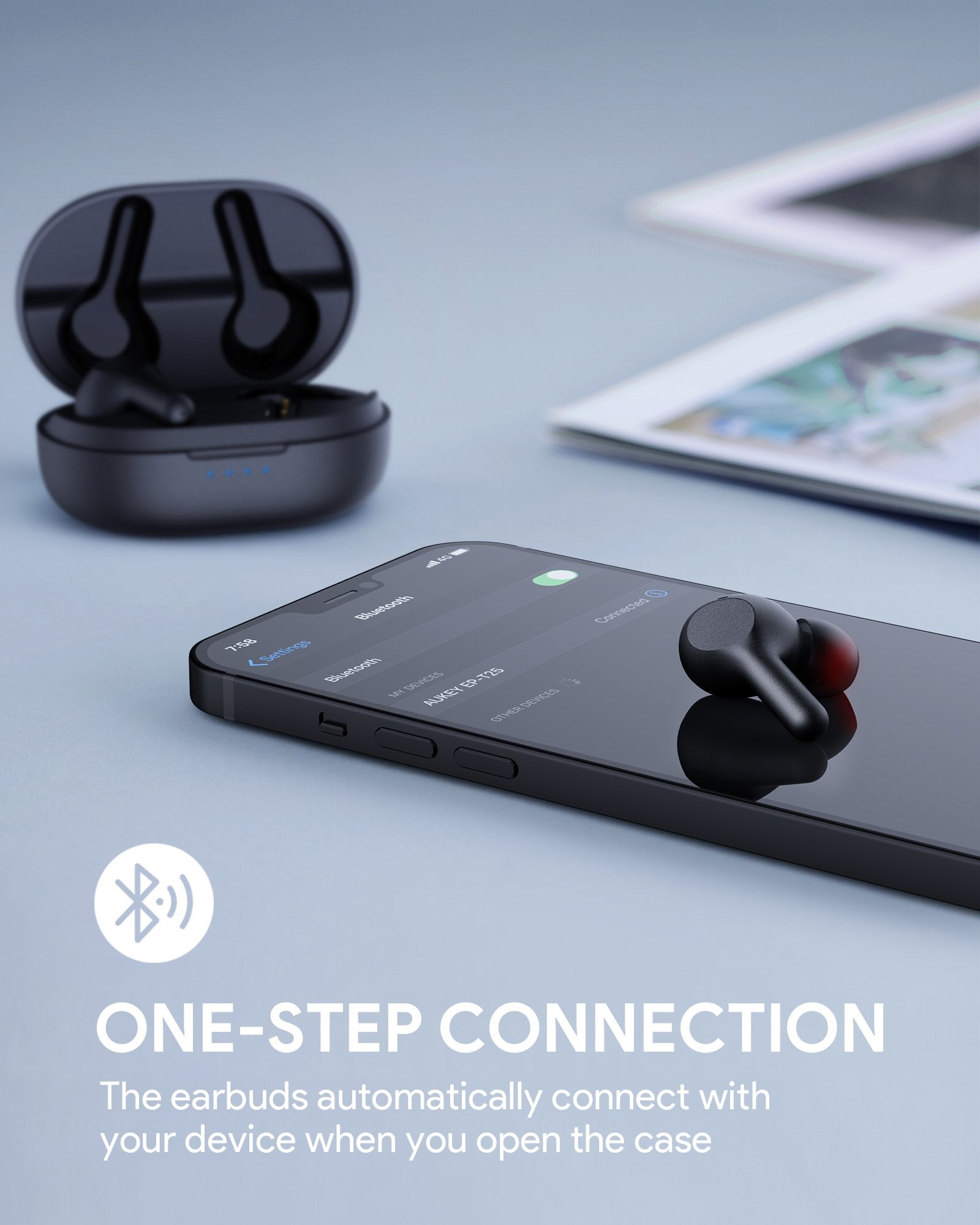 AUKEY EP-T25 Soundstream Kabellose Ohrhörer Mini-Ultraleicht Reddot Gewinner 2021