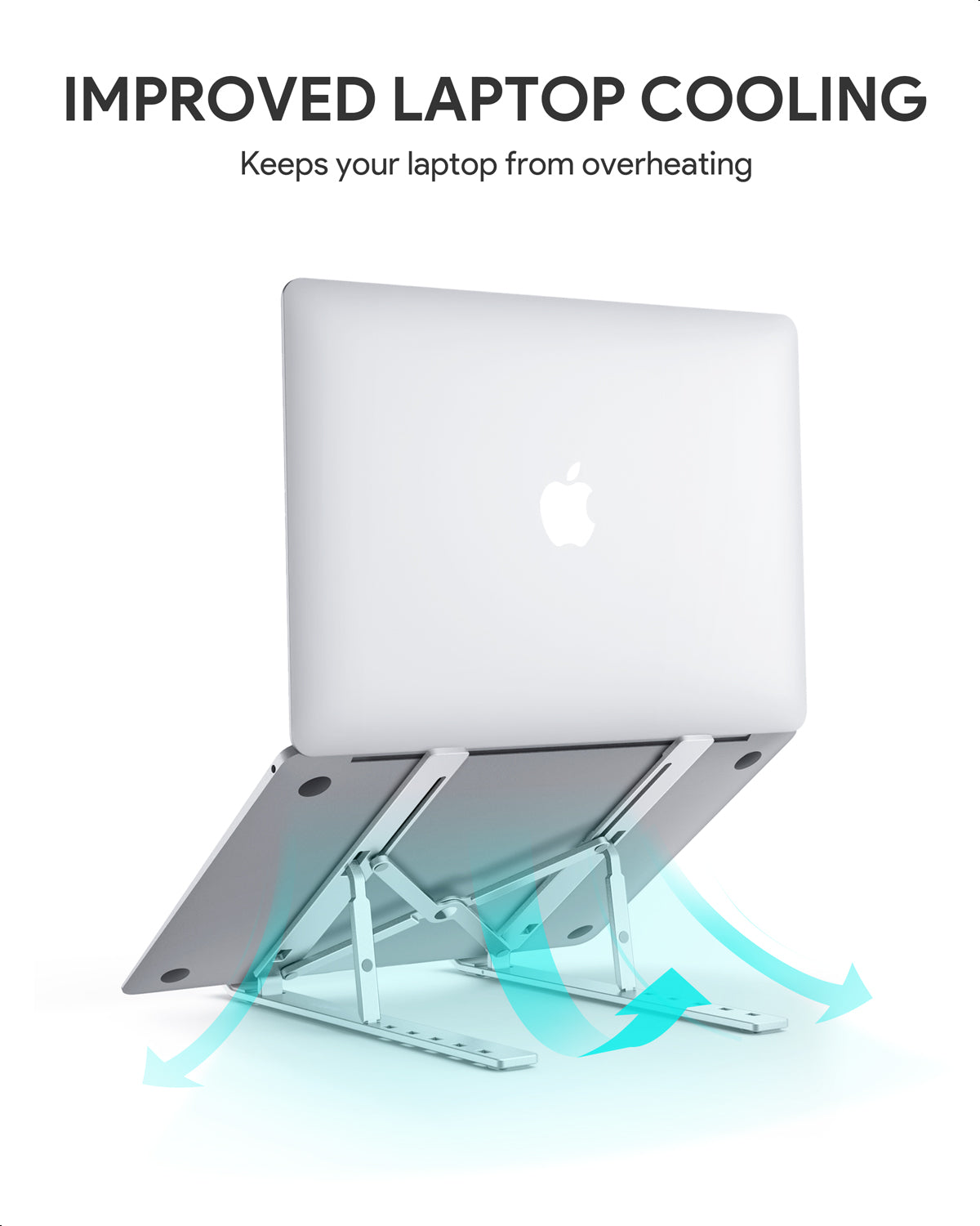 AUKEY HD-LT07 Laptop-Ständer, verstellbarer und tragbarer Laptop- und Tablet-Ständer, faltbarer Laptop-Riser aus Aluminiumlegierung