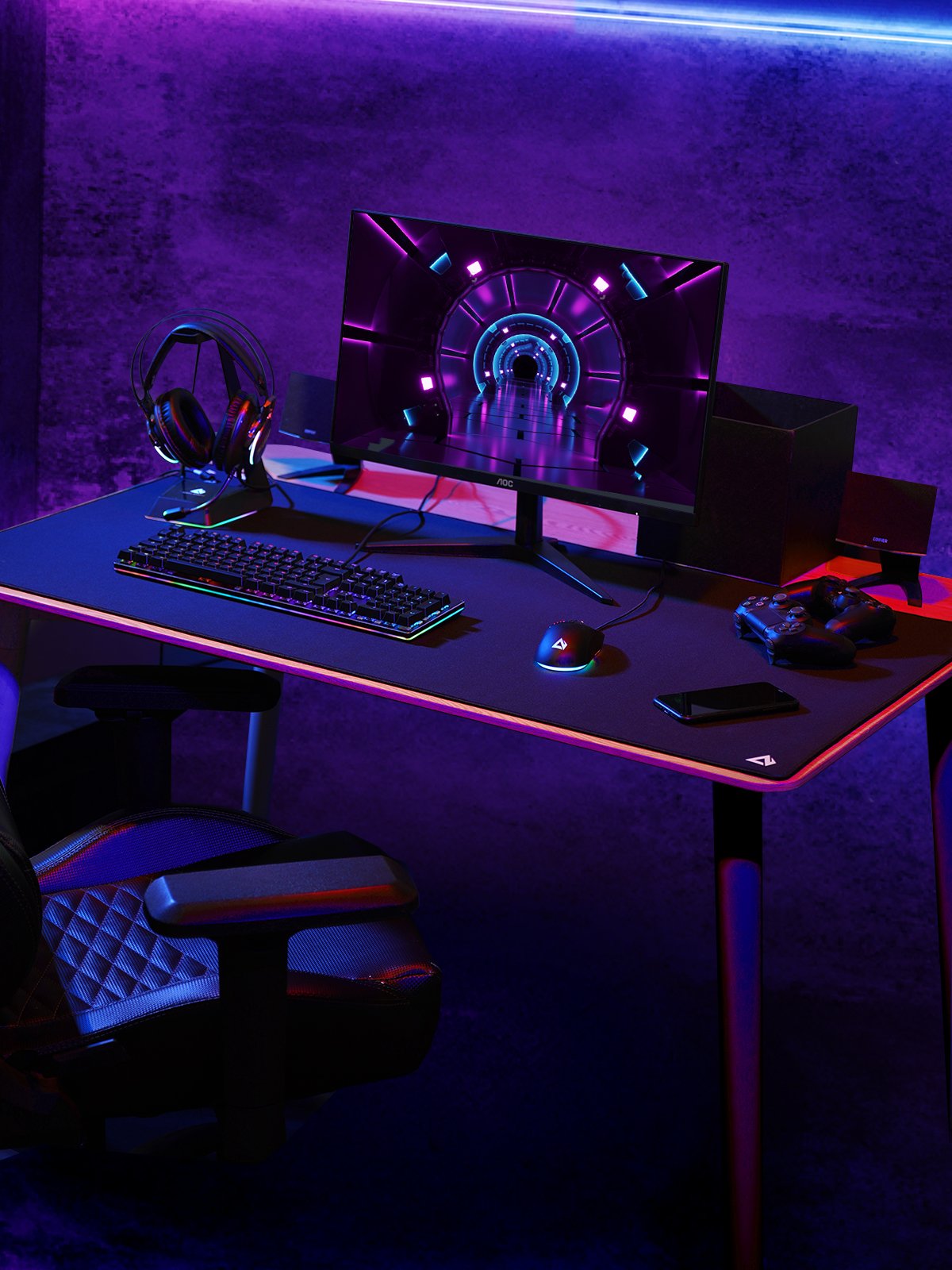 AUKEY KM-P4 Gaming-Mauspad XXXL (1 200 x 600 x 3 mm), extragroße Mausmatte, rutschfestes 3XL-Mauspad