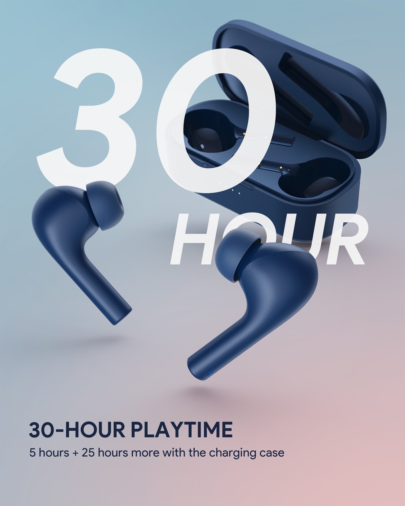 AUKEY EP-T21S Move - Kompakte Kabellose Ohrhörer 3D Surround Sound Blau