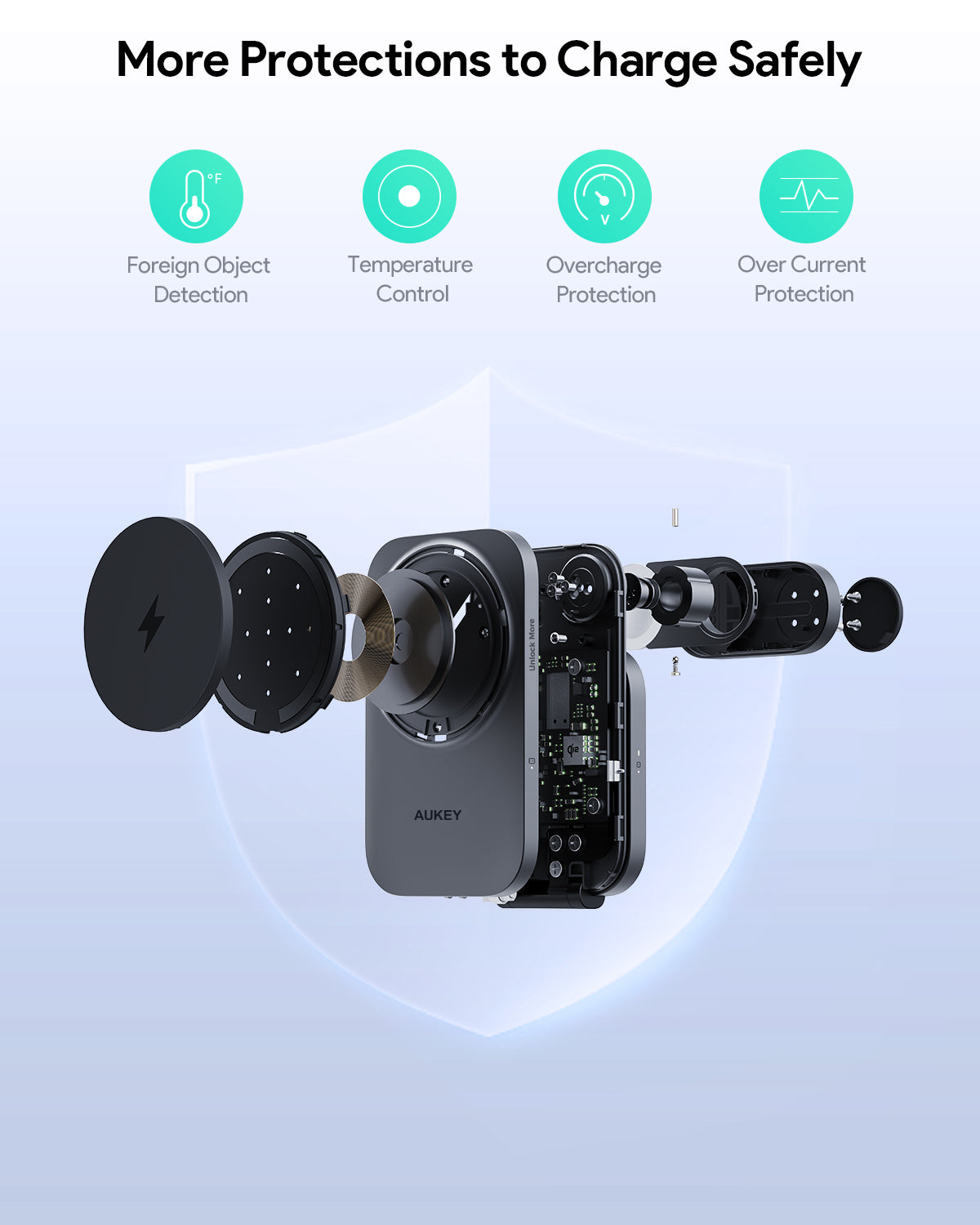 AUKEY LC-MC312 MagFusion Z Qi2 3-in-1 Faltbare kabellose Ladestation