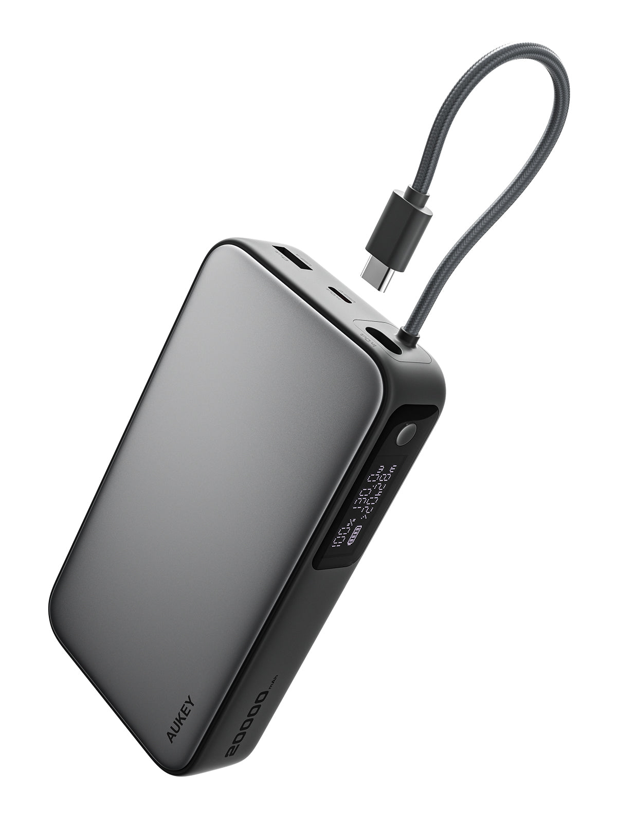 AUKEY PB-Y48 Spark Sling 20000 Kompakte Schnelllade-Powerbank mit integriertem USB-C-Kabel