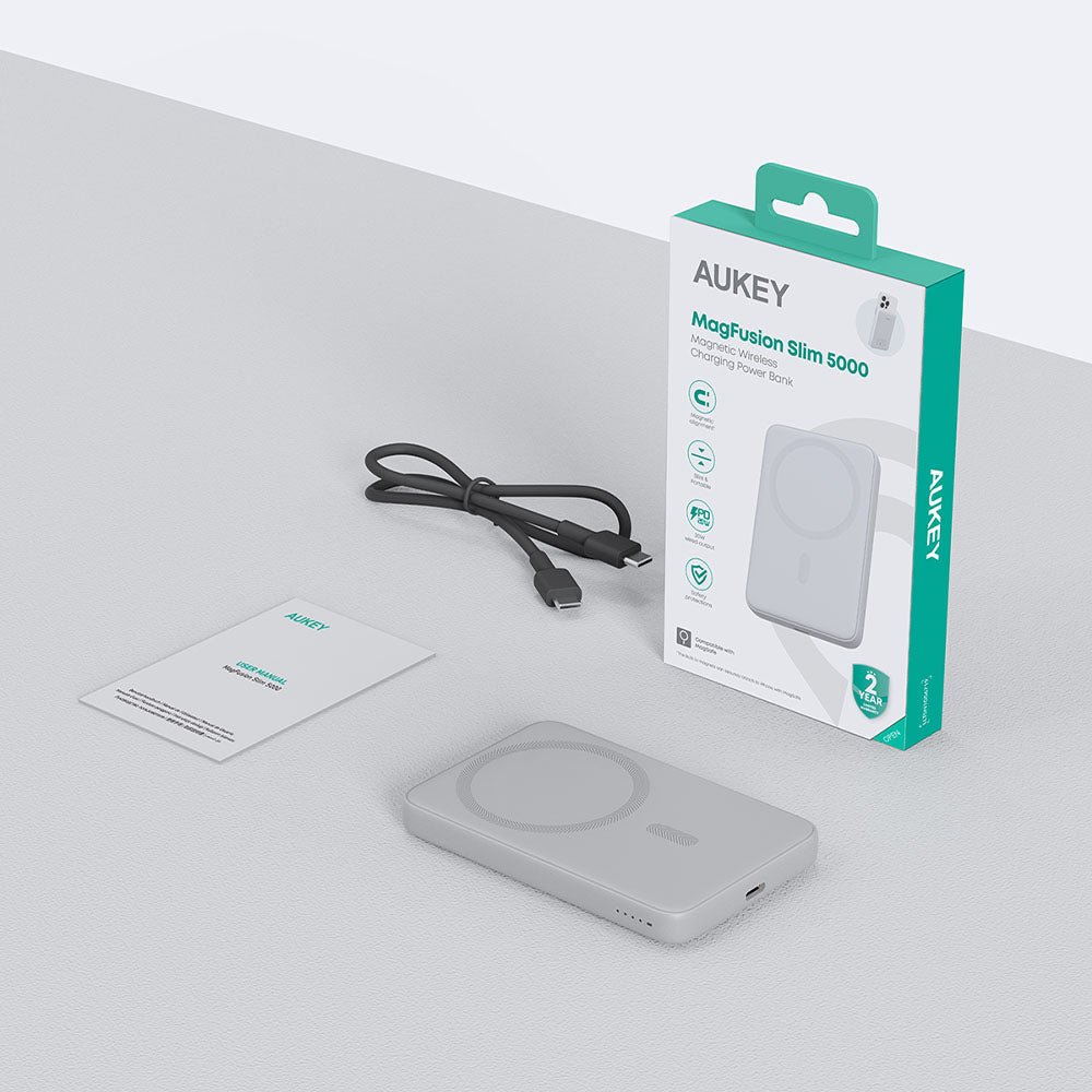AUKEY PB-MS03 MagFusion Slim 5000 Magnetische kabellose Lade-Powerbank