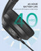 AUKEY EP-N12 Bluetooth Kopfhörer mit aktiver Geräuschunterdrückung（ANC), Kabelloser Over-Ear-Kopfhörer Schwarz