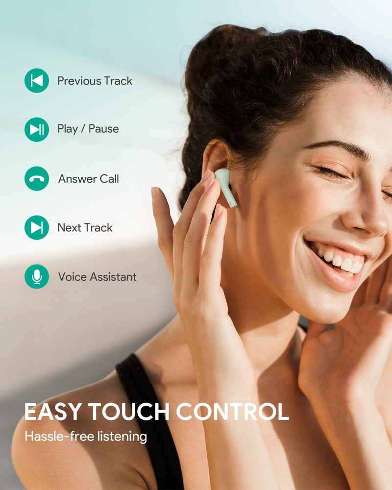AUKEY EP-T21S Move - Kompakte Kabellose Ohrhörer 3D Surround Sound Grün