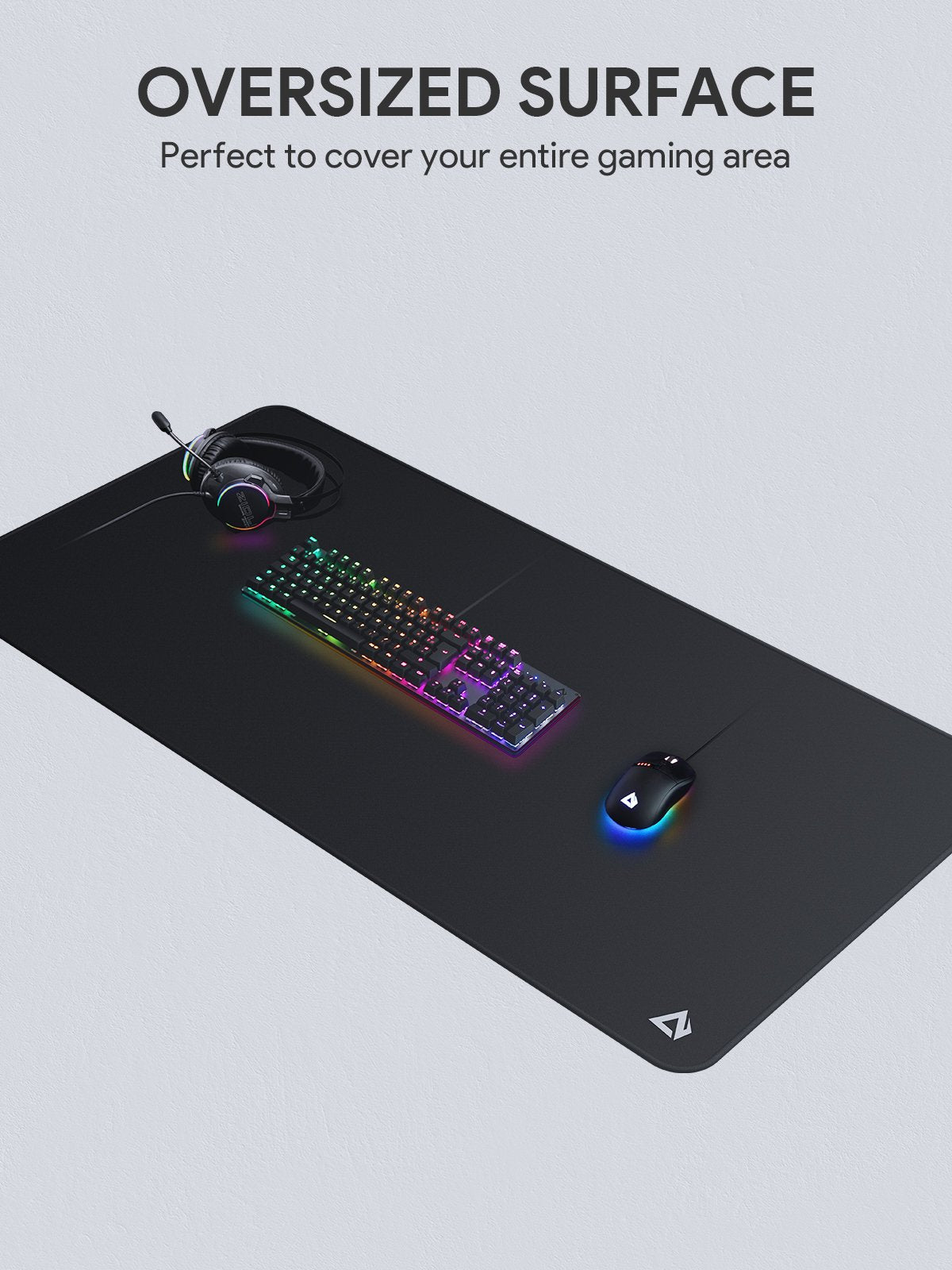 AUKEY KM-P4 Gaming-Mauspad XXXL (1 200 x 600 x 3 mm), extragroße Mausmatte, rutschfestes 3XL-Mauspad