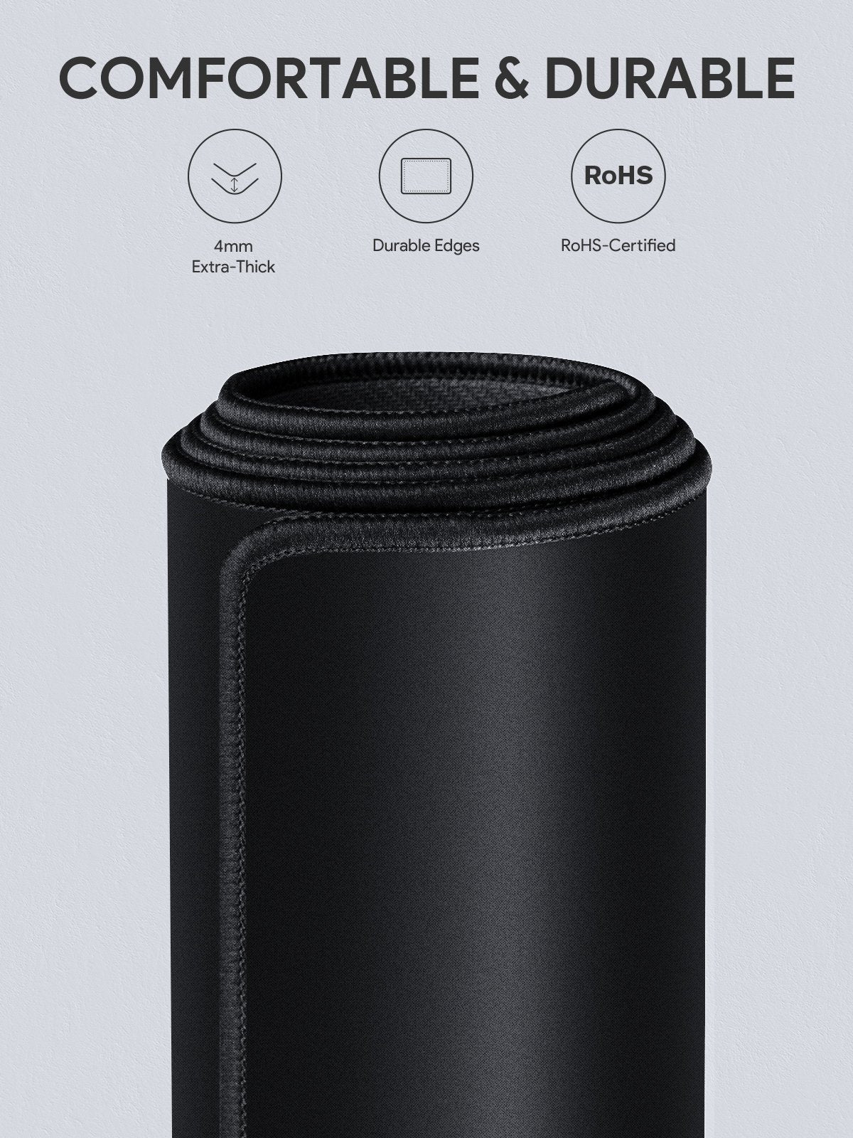 AUKEY KM-P4 Gaming-Mauspad XXXL (1 200 x 600 x 3 mm), extragroße Mausmatte, rutschfestes 3XL-Mauspad