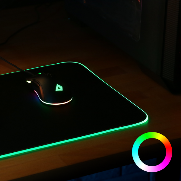AUKEY RGB Gaming Mauspad KM-P6 Großes erweitertes LED-Mauspad mit anpassbaren 16,8 Millionen Farben, 800 x 300 mm